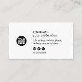 Aangepaste Logo minimalistische pictogrammen voor  Visitekaartje (Voorkant)