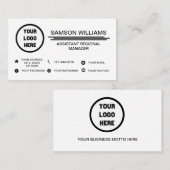 Aangepaste Logo minimalistische pictogrammen voor  Visitekaartje (Voorkant / Achterkant)
