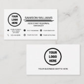 Aangepaste Logo minimalistische pictogrammen voor  Visitekaartje (Voorkant / Achterkant)
