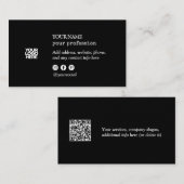 Aangepaste Logo minimalistische sociale mediapicto Visitekaartje (Voorkant / Achterkant)