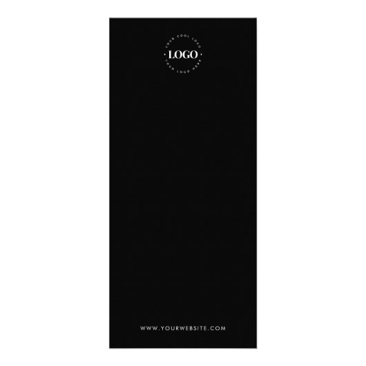 Aangepaste logo minimalistische zwarte diensten pr reclamekaart (Achterkant)