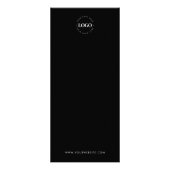 Aangepaste logo minimalistische zwarte prijzenlijs reclamekaart (Achterkant)