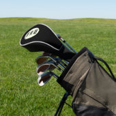 Aangepaste Logo Modern Black Business Company Golfheadcover (Insitu)
