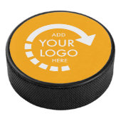 Aangepaste Logo Modern Business | Retro goud Hockey Puck (3/4)