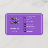 Aangepaste Logo Modern Design Paarse Visitekaartje (Voorkant)