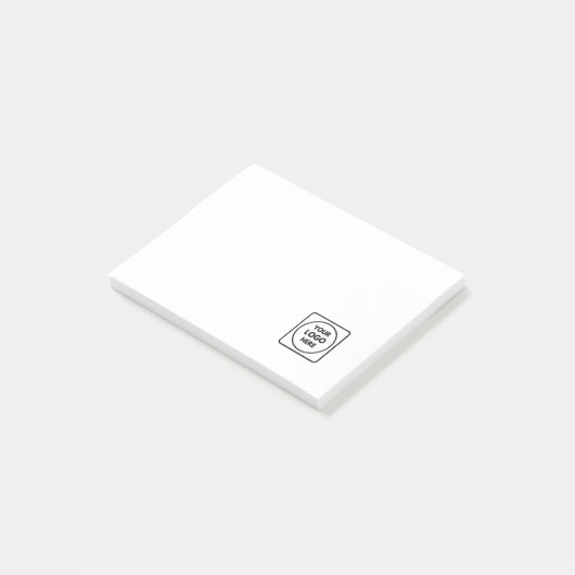 Aangepaste Logo | Modern minimalistisch bedrijfson Post-it® Notes (Schuin)