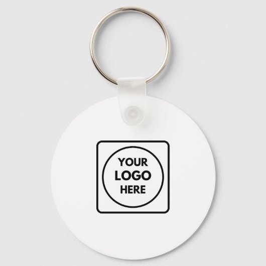 Aangepaste Logo | Modern minimalistisch bedrijfson Sleutelhanger (Voorkant)