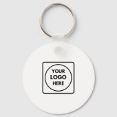 Aangepaste Logo | Modern minimalistisch bedrijfson Sleutelhanger (Achterkant)