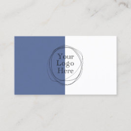 Aangepaste Logo Modern Minimalistisch Blauw Visitekaartje