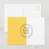 Aangepaste Logo Modern Minimalistisch Mosterd Geel Briefkaart (Voorkant / Achterkant)