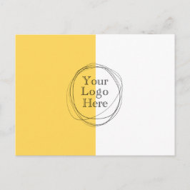 Aangepaste Logo Modern Minimalistisch Mosterd Geel Briefkaart