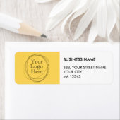 Aangepaste Logo Modern Minimalistisch Mosterd Geel Etiket (Insitu)