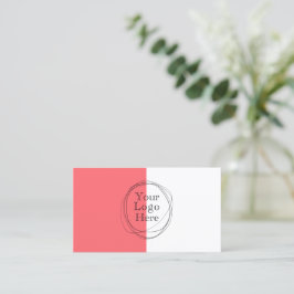 Aangepaste Logo Modern Minimalistisch Roze Visitekaartje