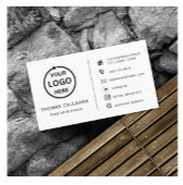 Aangepaste logo modern minimalistisch sociaal visi visitekaartje