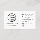 Aangepaste logo modern minimalistisch sociaal visi visitekaartje (Voorkant)