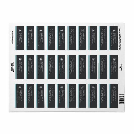 Aangepaste logo modern minimalistisch spiraal Noti Etiket (Full Sheet)