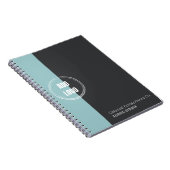 Aangepaste logo modern minimalistisch spiraal Noti Notitieboek (Rechterzijde)