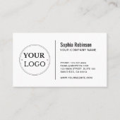 Aangepaste Logo Modern minimalistisch wit of elke  Visitekaartje (Voorkant)