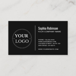 Aangepaste Logo Modern minimalistisch zwart Visitekaartje