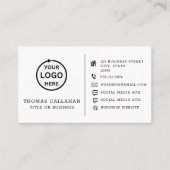 Aangepaste logo modern minimalistische sociale med visitekaartje (Voorkant)