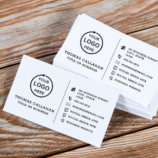 Aangepaste logo modern minimalistische sociale med visitekaartje