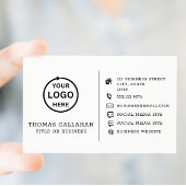Aangepaste logo modern minimalistische sociale med visitekaartje