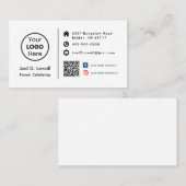 Aangepaste Logo Modern QR-code Social Media profie Visitekaartje (Voorkant / Achterkant)
