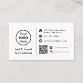 Aangepaste Logo Modern QR-code Social Media profie Visitekaartje (Voorkant)