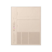 Aangepaste Logo moderne beige, niet-gedateerde dag Notitieblok (Linkerzijde)