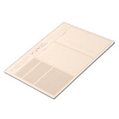 Aangepaste Logo moderne beige, niet-gedateerde dag Notitieblok (Schuin)