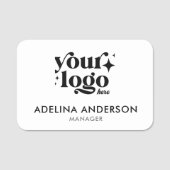 Aangepaste Logo Moderne Eenvoudige Schone Medewerk Naamplaatje (Voorkant)