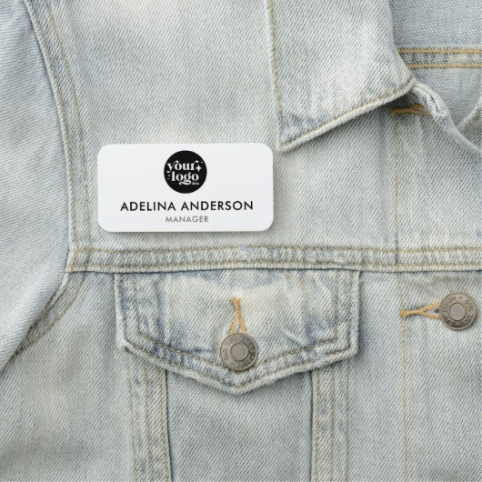 Aangepaste Logo Moderne Eenvoudige Schone Medewerk Naamplaatje (In situ)