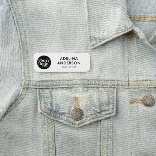 Aangepaste Logo Moderne Eenvoudige Schone Medewerk Naamplaatje (In situ)