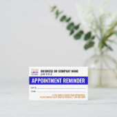 Aangepaste Logo | Moderne herinnering voor afspraa Afsprakenkaartje (Staand voorkant)