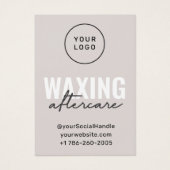 Aangepaste Logo Moderne Kaart na wassen (Voorkant)