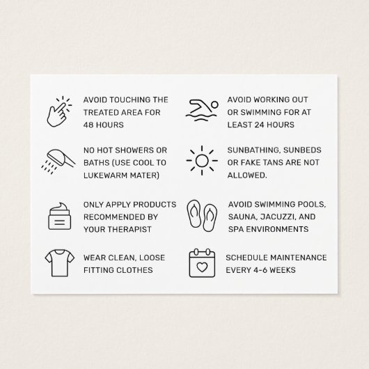 Aangepaste Logo Moderne Kaart na wassen (Achterkant)