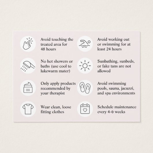 Aangepaste Logo Moderne Kaart na wassen (Achterkant)