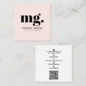 Aangepaste Logo Moderne Minimale QR-code voor soci Vierkante Visitekaartje (Voorkant / Achterkant)