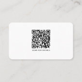 Aangepaste Logo Moderne Minimale QR-code voor soci Visitekaartje (Achterkant)