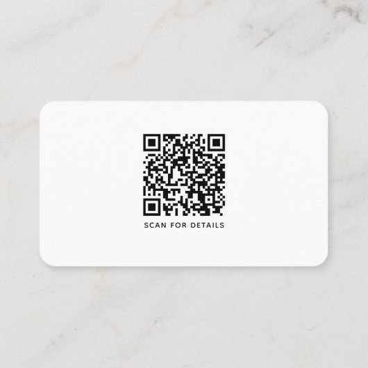 Aangepaste Logo Moderne Minimale QR-code voor soci Visitekaartje (Achterkant)