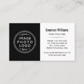 Aangepaste logo moderne, minimale zwart-wit visitekaartje (Voorkant)