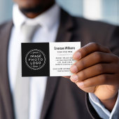 Aangepaste logo moderne, minimale zwart-wit visitekaartje