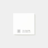 Aangepaste Logo | Moderne minimalistische bedrijfs Post-it® Notes (Voorkant)