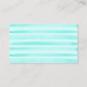 Aangepaste Logo Moderne Minimalistische Blauwe Wat Visitekaartje (Achterkant)