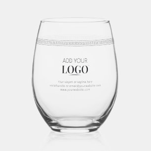 Aangepaste Logo Moderne Minimalistische Classy Gri Wijnglas Zonder Voet