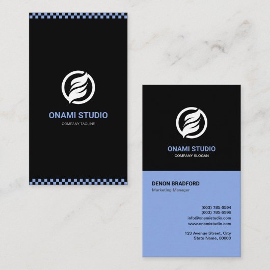 Aangepaste Logo Moderne Minimalistische Gepersonal Visitekaartje (Voorkant / Achterkant)