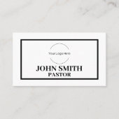 Aangepaste logo moderne minimalistische kerkpastoo visitekaartje (Voorkant)