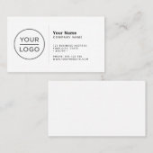 Aangepaste logo moderne minimalistische kleuren visitekaartje (Voorkant / Achterkant)