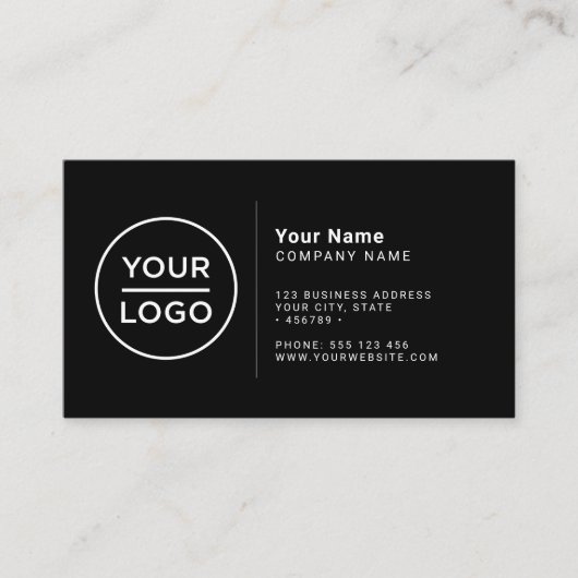 Aangepaste logo moderne minimalistische kleuren visitekaartje (Voorkant)