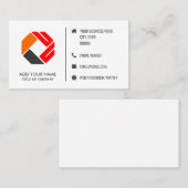 Aangepaste logo moderne minimalistische pictogramm visitekaartje (Voorkant / Achterkant)